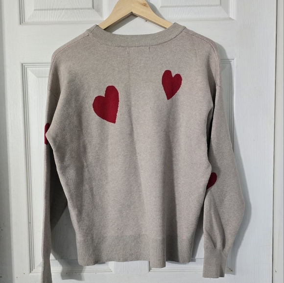 Women's Tahari Heart ❤️ Sweater Sz L - Picture 3 of 4
